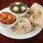 Menu 125 #7. One Meat Entree & One Veg. Entree W/ Rice & Naan