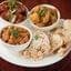 Menu 127 #9. Two Veg. Entree & One Meat Entree W/ Rice & Naan